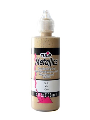 Tulip Metallic Dimensional Fabric Paint Gold 4 Oz. [Pack Of 4] (4PK-17372)