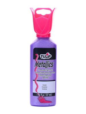 Tulip Metallic Dimensional Fabric Paint Violet 1 1/4 Oz. [Pack Of 6] (6PK-65406)