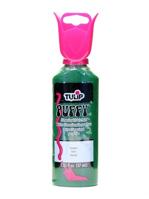 Tulip Puffy Dimensional Fabric Paint Green 1 1/4 Oz. [Pack Of 12] (12PK-65106)