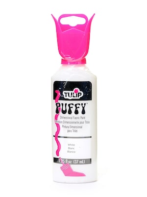 Tulip Puffy Dimensional Fabric Paint White 1 1/4 Oz. [Pack Of 12] (12PK-65101)