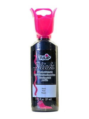 Tulip Slick Dimensional Fabric Paint Black 1 1/4 Oz. [Pack Of 6] (6PK-65038)
