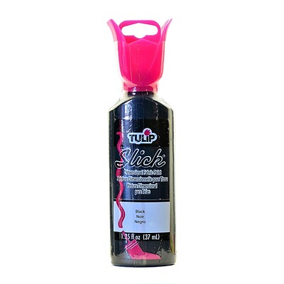 Tulip Slick Dimensional Fabric Paint Black 1 1/4 Oz. [Pack Of 6] (6PK-65038)