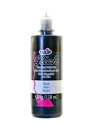 Tulip Slick Dimensional Fabric Paint Black 4 Oz. [Pack Of 4] (4PK-41401)