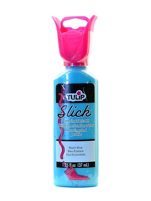 Tulip Slick Dimensional Fabric Paint Blazin Blue 1 1/4 Oz. [Pack Of 6] (6PK-26519)