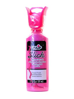Tulip Slick Dimensional Fabric Paint Poppin' Purple 1 1/4 Oz. [Pack Of 6] (6PK-26517)