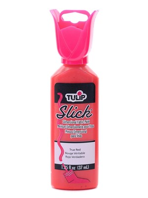 Tulip Slick Dimensional Fabric Paint True Red 1 1/4 Oz. [Pack Of 6] (6PK-65130)