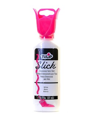 Tulip Slick Dimensional Fabric Paint White 1 1/4 Oz. [Pack Of 6] (6PK-65000)