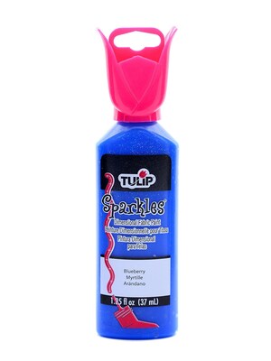 Tulip Sparkle Dimensional Fabric Paint Blueberry 1 1/4 Oz. [Pack Of 6] (6PK-20942)