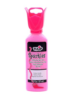 Tulip Sparkle Dimensional Fabric Paint Cotton Candy 1 1/4 Oz. [Pack Of 6] (6PK-20938)