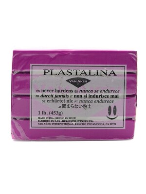 Van Aken Plastalina Modeling Clay Magenta 1 Lb. Bar  [Pack Of 4] (4PK-10104)