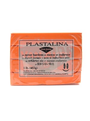Van Aken Plastalina Modeling Clay Orange 1 Lb. Bar  [Pack Of 4] (4PK-10102)