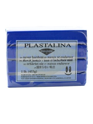 Van Aken Plastalina Modeling Clay Ultra Blue 1 Lb. Bar  [Pack Of 4] (4PK-10106)
