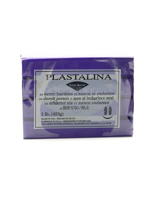 Van Aken Plastalina Modeling Clay Violet 1 Lb. Bar  [Pack Of 4] (4PK-10105)