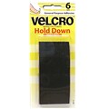 Velcro Heavy Duty Hold Down General Purpose Adhesive, Black, 6/Pk (6PK-90117)