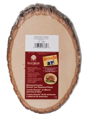 Walnut Hollow Basswood Country Round Wood, 5 To 7, 3/Pk (3PK-27669)