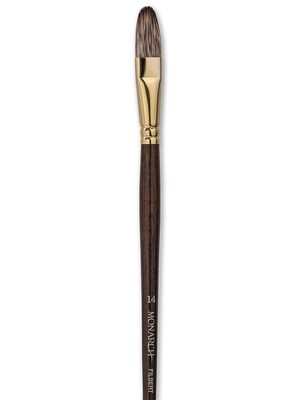 Winsor  And  Newton Monarch Brushes 14 Filbert Long Handle (5504014)