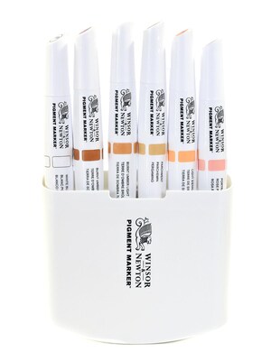 Winsor And Newton Pigment Marker Sets Skin Tones A Set Of 6 (0290045)