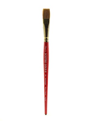 Winsor  And  Newton Sceptre Gold Ii Short Handled Brushes 1/2 In. One Stroke 606 (5186773)