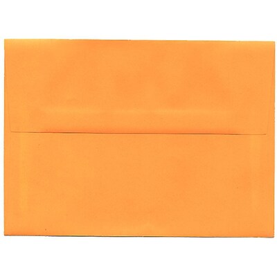 JAM Paper® A7 Colored Invitation Envelopes, 5.25 x 7.25, Ultra Orange, 50/Pack (80351I)