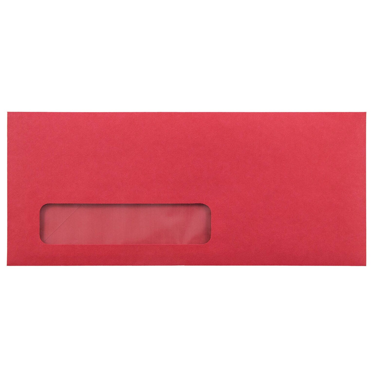 JAM Paper #10 Window Envelope, 4 1/8 x 9 1/2, Red, 25/Pack (1531052)