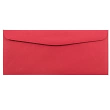 JAM Paper #10 Window Envelope, 4 1/8 x 9 1/2, Red, 25/Pack (1531052)