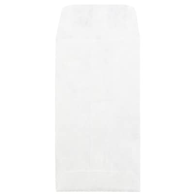 JAM Paper #7 Coin Tear-Proof Tyvek Open End Envelopes, 3.5 x 6.5, White, 25/Pack (2131076)