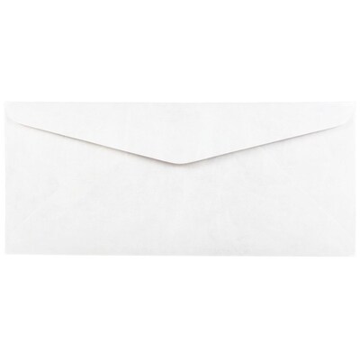 JAM Paper #10 Tyvek Business Envelope, 4 1/8 x 9 1/2, White, 250/Box (2131077I)
