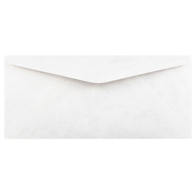 JAM Paper #9 Tear-Proof Tyvek Envelopes, 3.875 x 8.875, White, 250/Box (2131080I)
