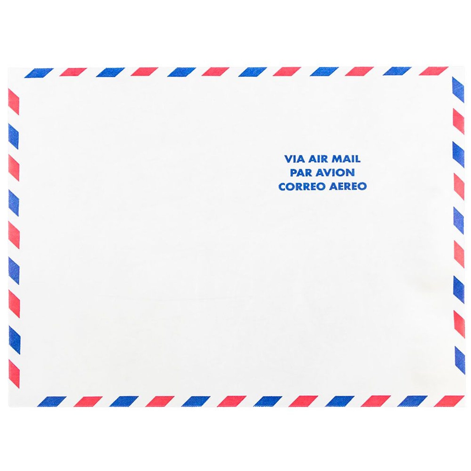 JAM Paper Tear-Proof Tyvek Open End Catalog Envelopes, 10 x 13, White Airmail, 50/Pack (2131101C)