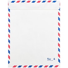 JAM Paper 10 x 13 Tear-Proof Open End Catalog Envelopes, White Airmail, 25/Pack (2131101)
