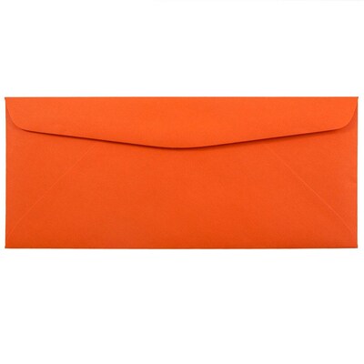 JAM Paper #10 Window Envelope, 4 1/8 x 9 1/2, Orange, 1000/Carton (5156477B)