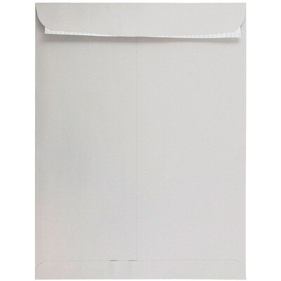 JAM Paper® 12 x 15 1/2 Open End Envelopes with Peel and Seal Closure, Light Grey Kraft, Bulk 1000/Ca