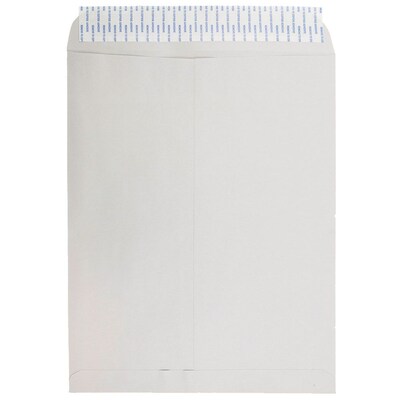 JAM Paper® 12 x 15 1/2 Open End Envelopes with Peel and Seal Closure, Light Grey Kraft, Bulk 1000/Ca