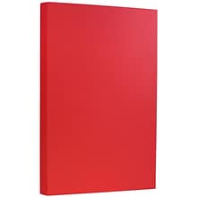 JAM Paper® 8 1/2 x 14 Legal Size Recycled Cardstock, Brite Hue Red, 50/Pack (16730927)