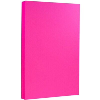 JAM Paper® 8 1/2 x 14 Legal Size Cardstock, Brite Hue Ultra Fuchsia Pink, 50/Pack (16730928)