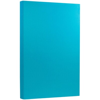 JAM Paper® 8 1/2" x 14" Legal Size Recycled Cardstock, Brite Hue Blue, 50/Pack (16730932)