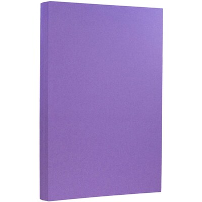 JAM Paper® 8 1/2 x 14 Legal Size Recycled Cardstock, Brite Hue Violet Purple, 50/Pack (16730933)