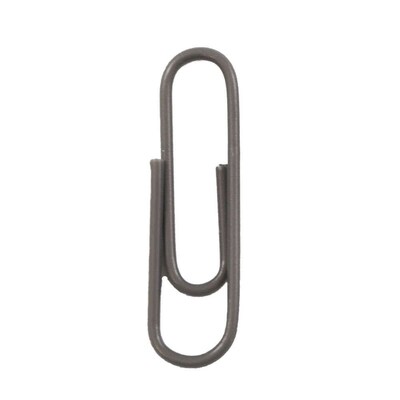 JAM Paper Small Paper Clips, Grey, 100/Pack (21830626)