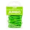 JAM Paper Jumbo Paper Clips, Lime Green, 75/Pack (21830627)