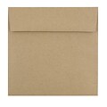 JAM Paper® 6.5 x 6.5 Square Invitation Envelopes, Brown Kraft Paper Bag, Bulk 250/Box (63131150I)
