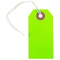 JAM Paper® Gift Tags with String, Small, 3 1/4 x 1 5/8, Neon Green, 100/Pack (91931042B)