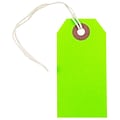 JAM Paper® Gift Tags with String, Small, 3 1/4 x 1 5/8, Neon Green, 10/Pack (91931042)