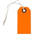 JAM Paper® Gift Tags with String, Small, 3 1/4 x 1 5/8, Neon Orange, 10/Pack (91931044)