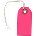 JAM Paper® Gift Tags with String, Tiny, 2 3/4 x 1 3/8, Neon Pink, 10/Pack (91931051)