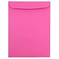 JAM Paper® 9 x 12 Catalog Open End Envelopes, Magenta, 10/Pack (106031266B)