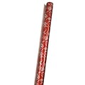 JAM Paper® Christmas Wrapping Paper, Red & Silver Snowflake Swirl, 25 Sq Ft, Sold Individually (165530949)