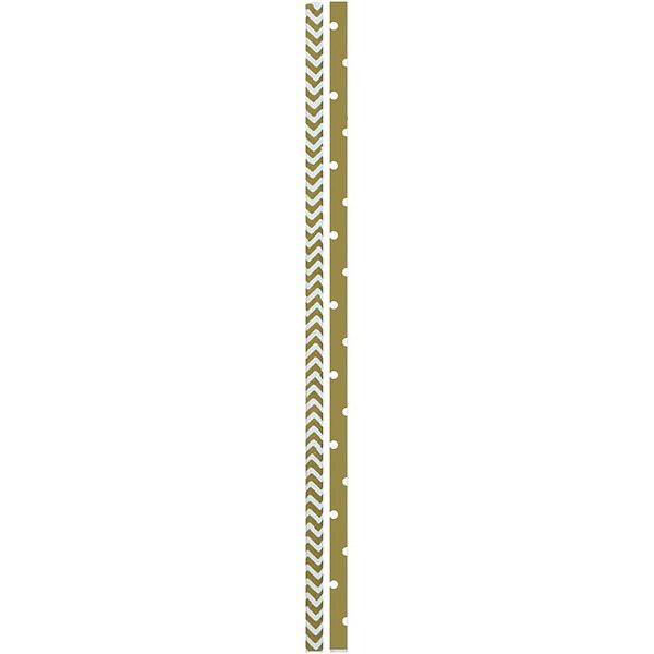 JAM Paper® Color Paper Straws, 7 3/4 x 1/4, Gold Stripes and Dots, 24/Pack (52662006968)