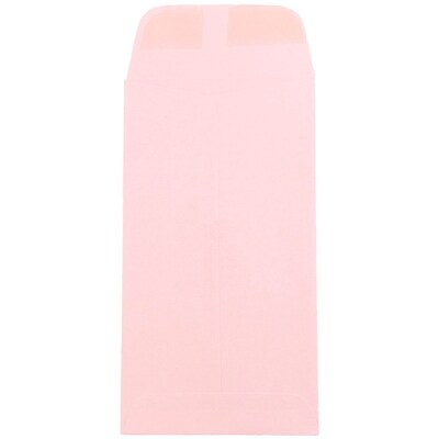 JAM Paper® #7 Coin Business Envelopes, 3.5 x 6.5, Baby Pink, 50/Pack (1526773I)