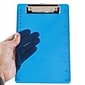 JAM Paper® Small Plastic Clipboards, 6" x 9", Blue, 12/PK (331CPMBUA)