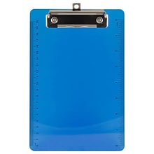 JAM Paper® Small Plastic Clipboards, 6 x 9, Blue, 12/PK (331CPMBUA)